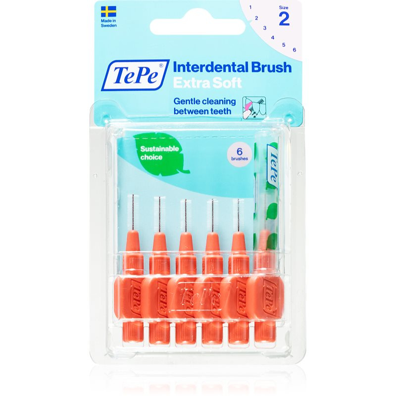TePe Extra soft mezizubní kartáčky 0,5 mm- světle červené, 6 ks