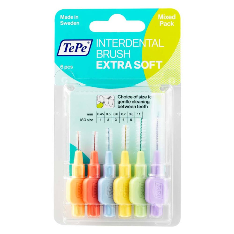 TePe Extra soft startovací sada mezizubních kartáčků, 6 velikostí