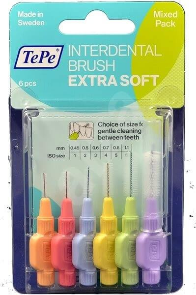 TePe Extra soft startovací sada mezizubních kartáčků, 6 velikostí