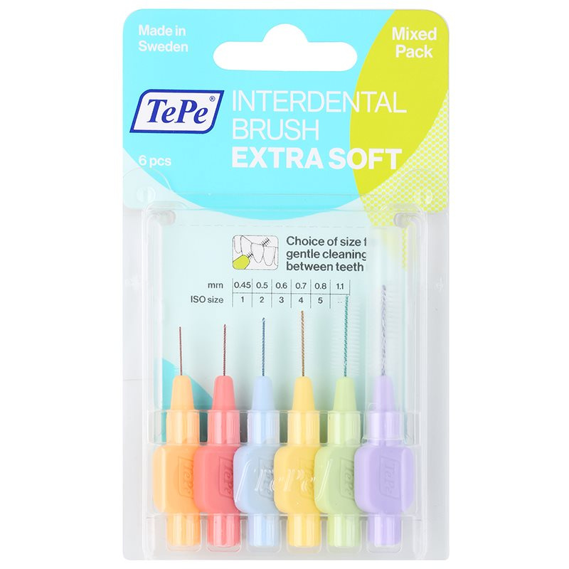 TePe Extra soft startovací sada mezizubních kartáčků, 6 velikostí