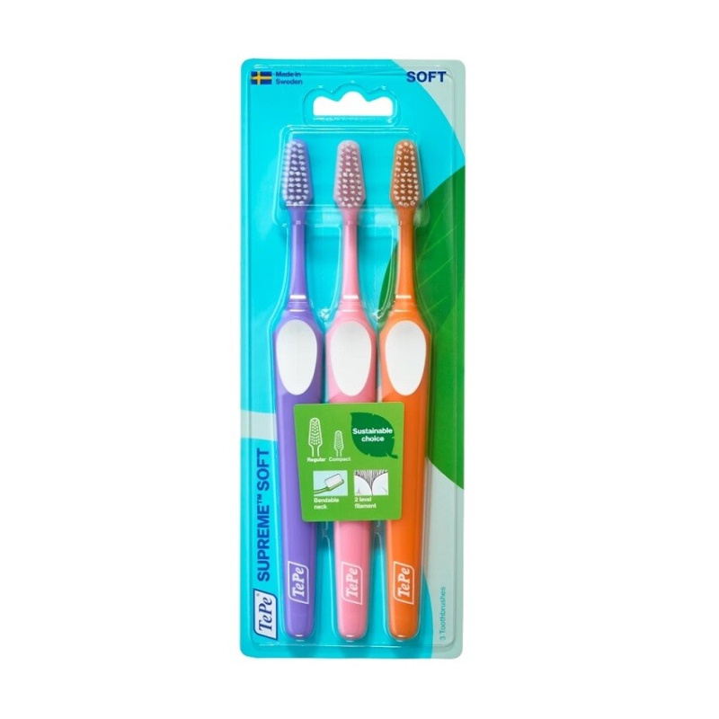 TePe Supreme soft, zubní kartáčky 2+1 zdarma