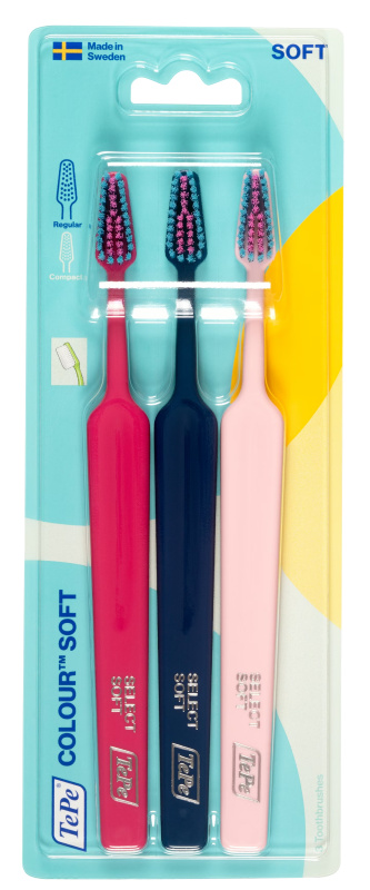 TEPE Zubní kartáček Colour Soft 3 ks