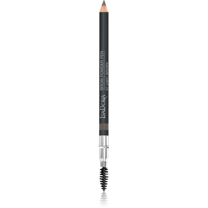 IsaDora Brow Powder Pen tužka na obočí s kartáčkem odstín 04 Light Brown 1.1 g