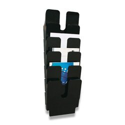 Durable Flexiplus - plastový nástěnný odkladač - černý, vertikální