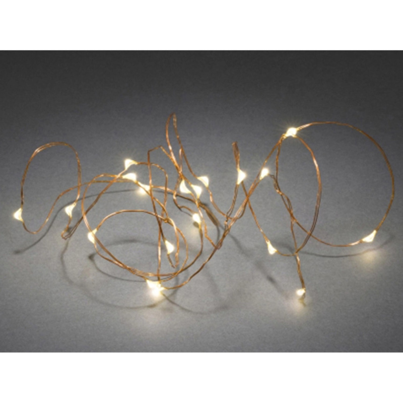 Konstsmide LED světelný řetěz 20 mikro žárovek Timer teple bílá barva