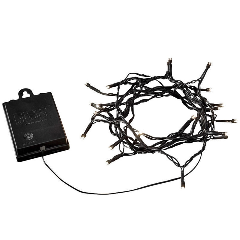 Konstsmide LED světelný řetěz na baterie 80 LED, černý kabel