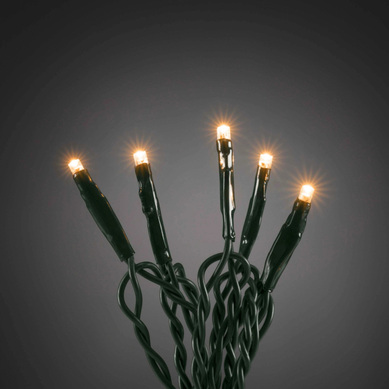 Konstsmide Mikro LED světelný řetěz, jantarová, 200 diod, 139,3 cm