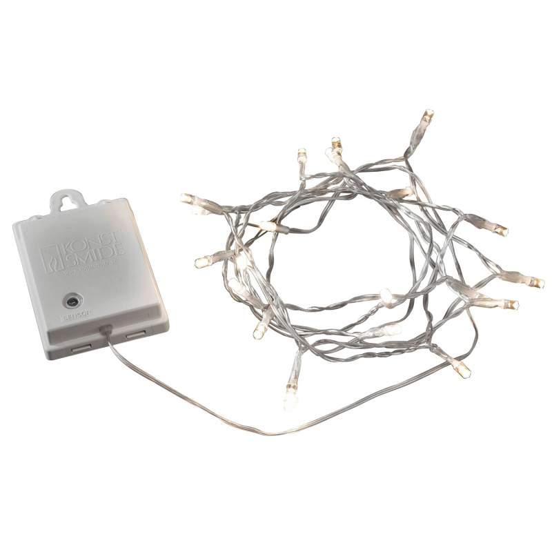 Konstsmide LED světelný řetěz na baterie 80 LED, bílý kabel