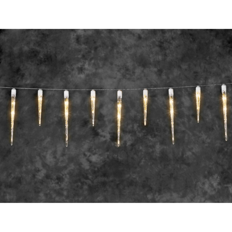 Konstsmide LED světelný závěs s efektem mrznoucího deště rampouchy 24 jantarovýc