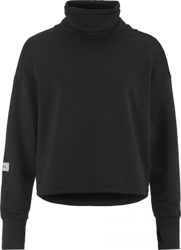 Dámské běžecké triko CRAFT SubZ Funnelneck Jersey - černá Velikost: XS