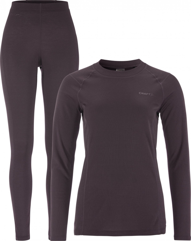 Dámský funkční termo set CRAFT CORE Warm Baselayer - fialová Velikost: XS