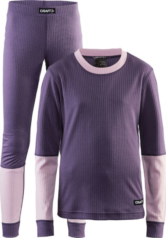 Dětský funkční set CRAFT Baselayer Junior fialový Velikost: 74