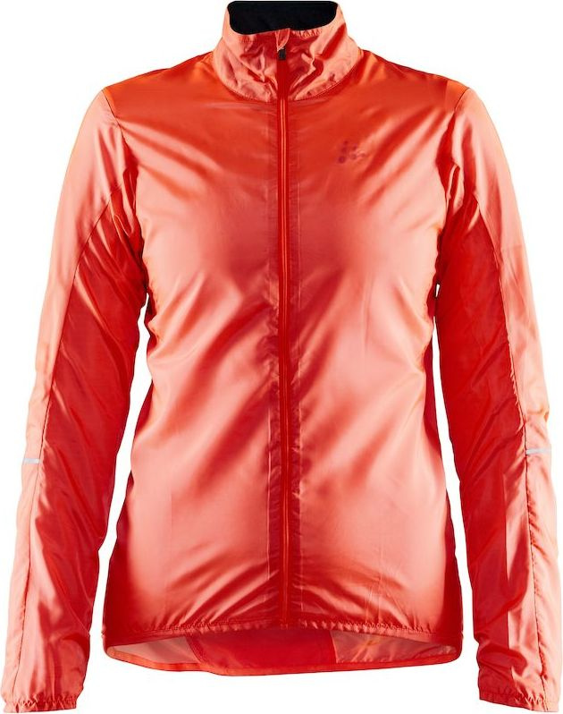 Dámská ultralehká cyklistická bunda CRAFT Adv Essence Light Wind oranžová Velikost: M
