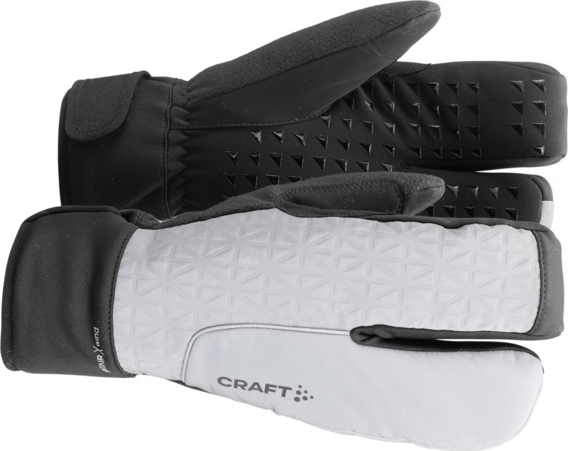 Cyklistické zateplené rukavice CRAFT ADV SubZ Siberian Split Finger - šedá Velikost: M