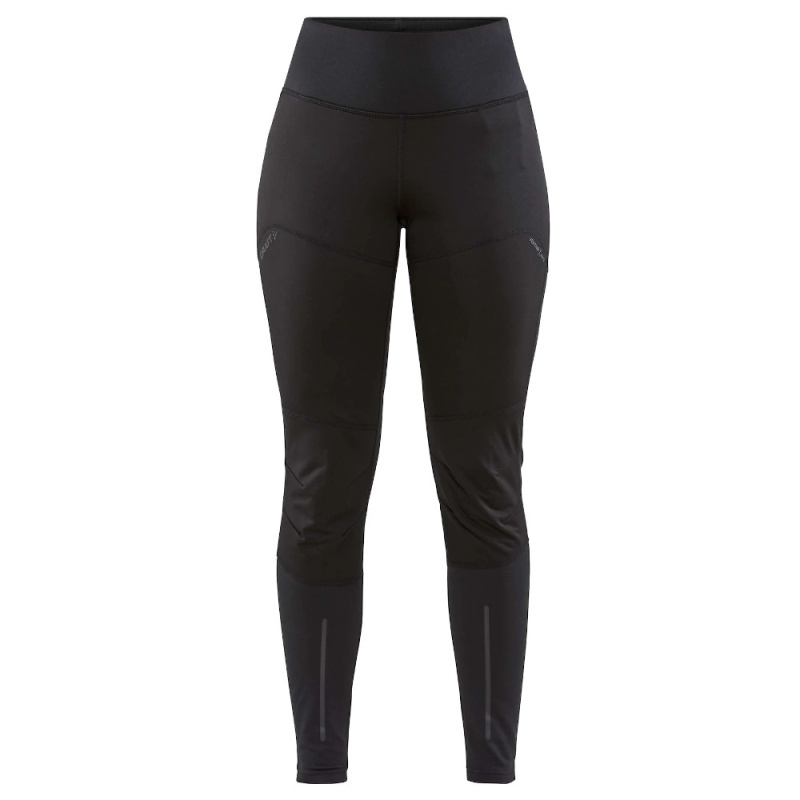 Dámské větruodolné legíny CRAFT ADV Essence Wind Tights černá Velikost: XS