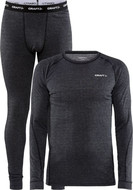 Pánský funkční merino set CRAFT Core Wool Merino černý Velikost: XXL