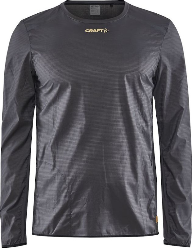 Pánské ultralehké běžecké triko CRAFT Pro Hypervent LS Wind šedé Velikost: XL