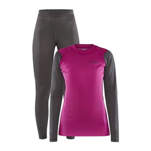 Craft Core Warm Baselayer W set, růžová/šedá, vel.: M