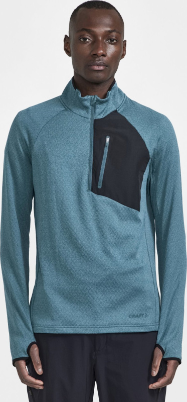 Pánský funkční polorolák CRAFT Core Trim Thermal zelený Velikost: XL