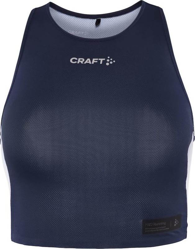 Dámský běžecký top CRAFT Pro Hypervent Cropped modrý Velikost: L