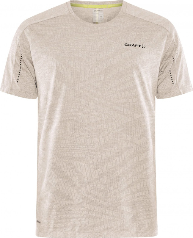 Pánské funkční triko CRAFT Adv Hit SS Structure béžové Velikost: S
