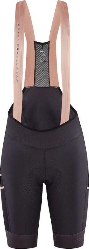 Dámské cyklistické kraťasy CRAFT Pro Gravel Bib šedé Velikost: XL