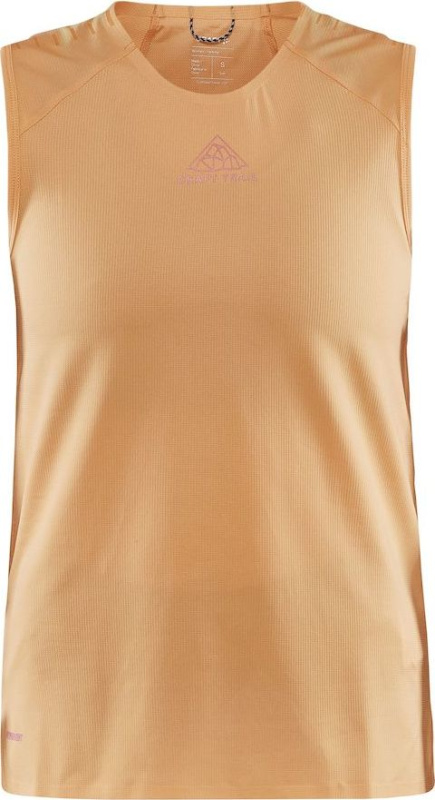 Dámský běžecký nátělník CRAFT Pro Trail oranžový Velikost: XL