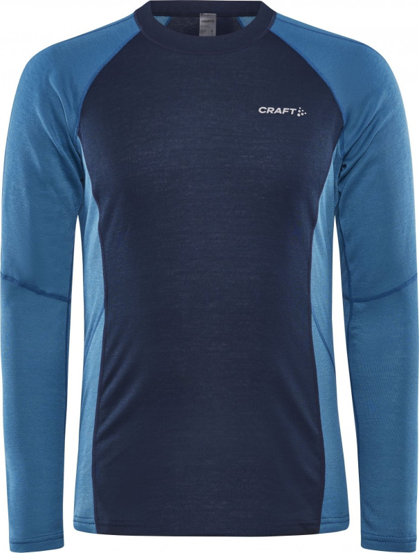Pánské funkční triko CRAFT Core Warm Baselayer Ls modré Velikost: M