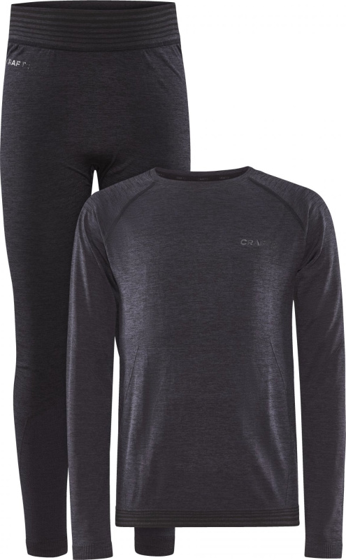 Dětský set termoprádla CRAFT CORE Dry Active Comfort - černá Velikost: 134