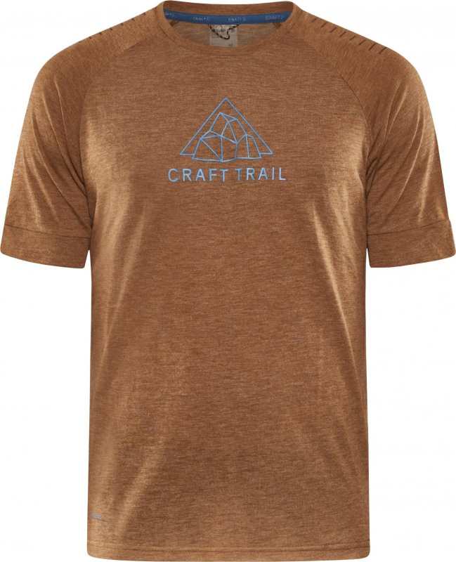 Pánské funkční triko CRAFT Adv Trail Wool Ss hnědé Velikost: M