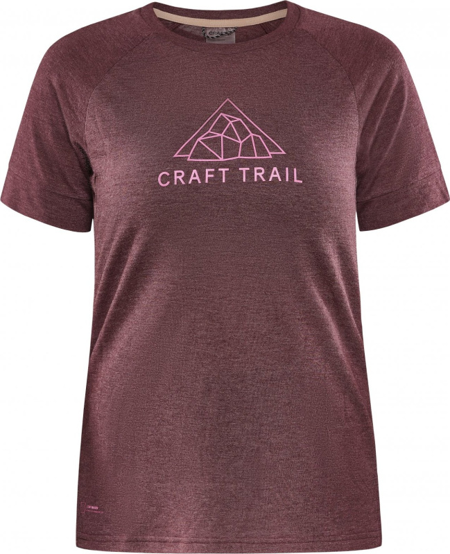Dámské sportovní triko CRAFT Adv Trail Wool Ss červené Velikost: M