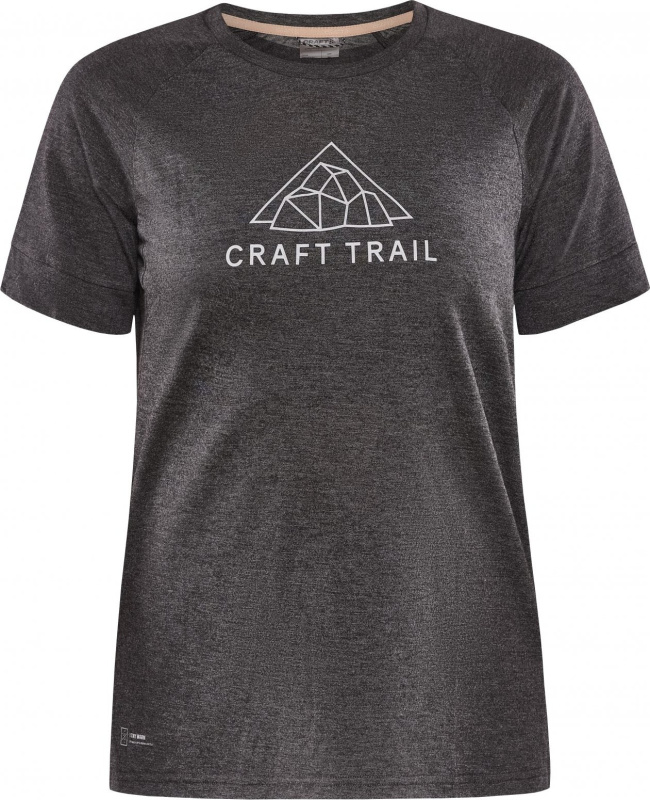 Dámské sportovní triko CRAFT ADV Trail Wool SS - černá Velikost: M