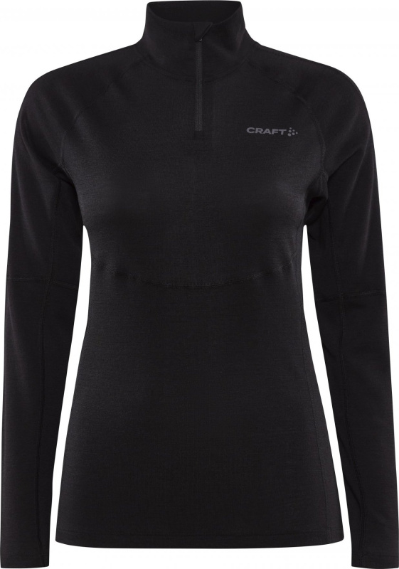 Dámské funkční triko CRAFT ADV Wool Merino HZ - černá Velikost: M