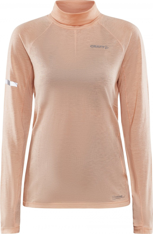 Dámské triko merino CRAFT Adv Subz Wool Ls 2 růžové Velikost: S