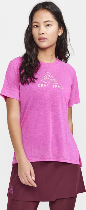 Dámské sportovní triko CRAFT Adv Trail Wool Ss růžové Velikost: S
