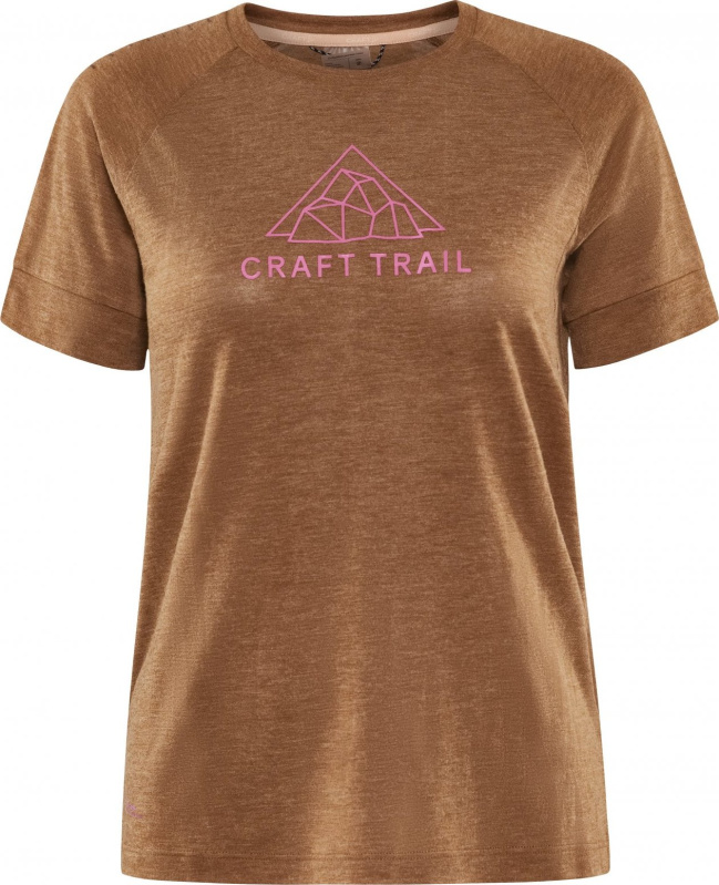 Dámské sportovní triko CRAFT Adv Trail Wool SS hnědé Velikost: S
