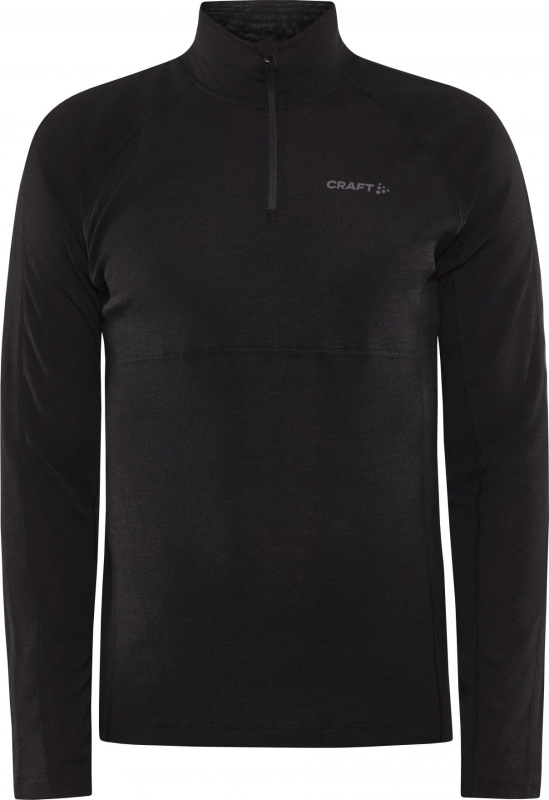 Pánské funkční triko CRAFT ADV Wool Merino HZ - černá Velikost: XL