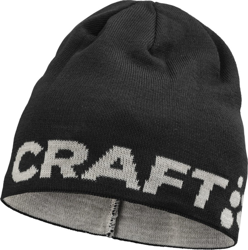 Pletená čepice CRAFT ADV Nordic Training Merino Logo - černá Velikost: L-XL