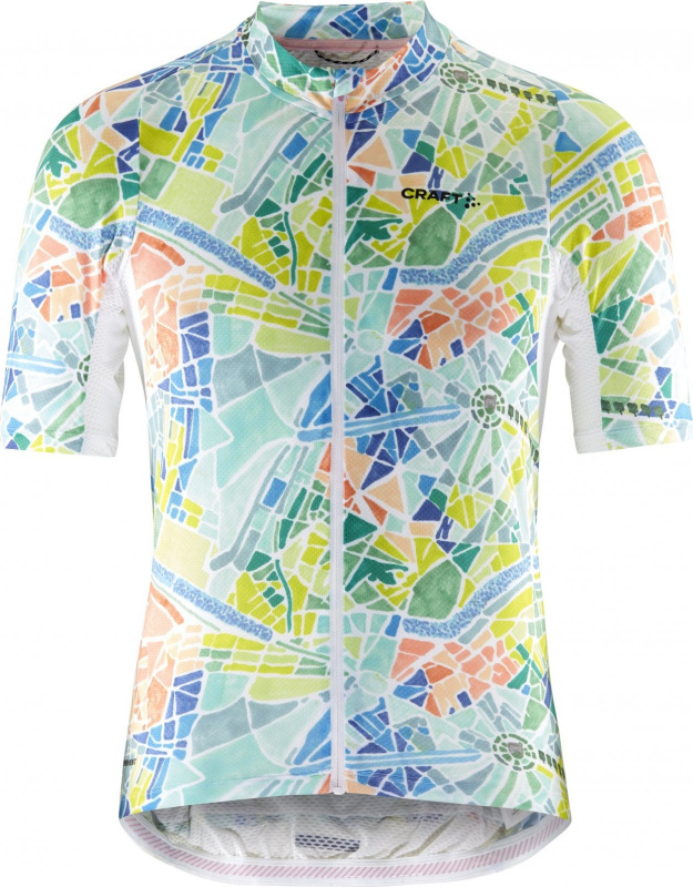 Pánský cyklodres CRAFT ADV Endur Graphic - bílá Velikost: L