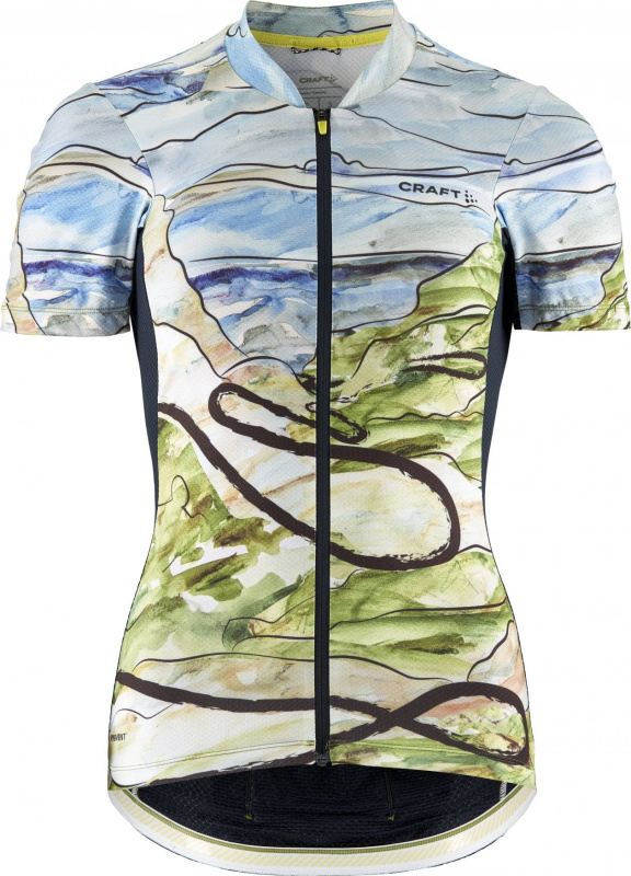 Dámský cyklodres CRAFT ADV Endur Graphic - modrá Velikost: M