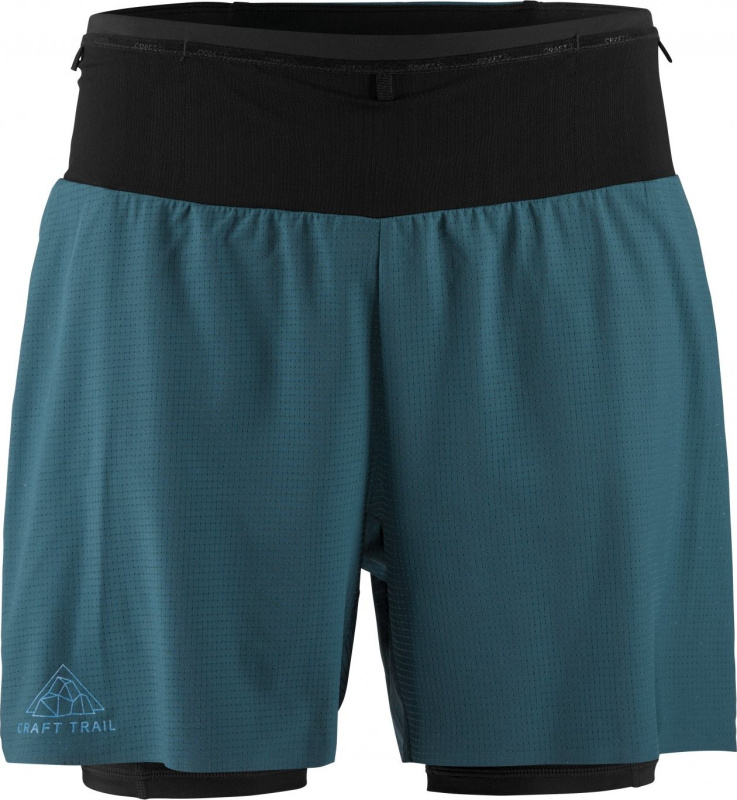 Pánské běžecké šortky CRAFT PRO Trail - zelená Velikost: M