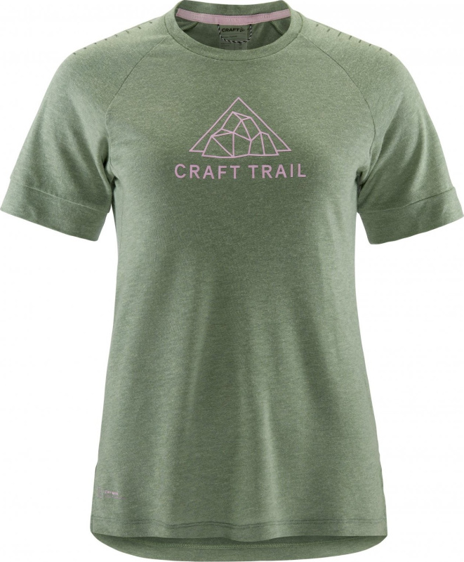 Dámské triko CRAFT ADV Trail Wool SS - zelená Velikost: M