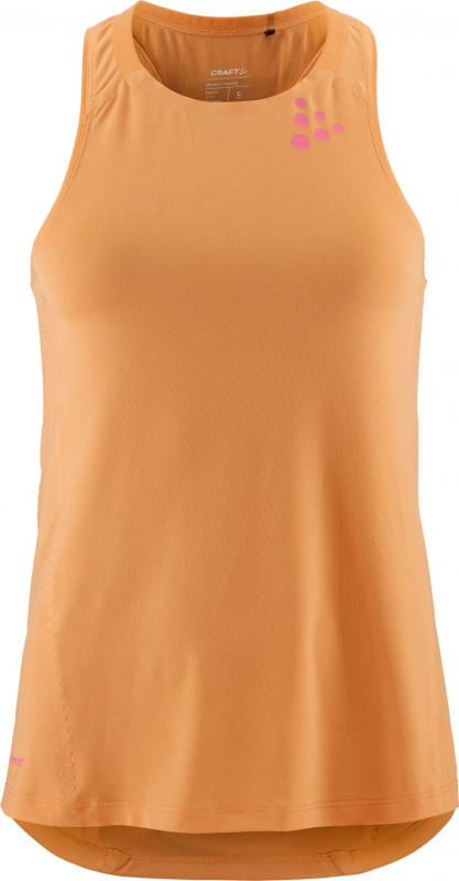 Dámský běžecký nátělník CRAFT PRO Hypervent 2 - oranžová Velikost: S