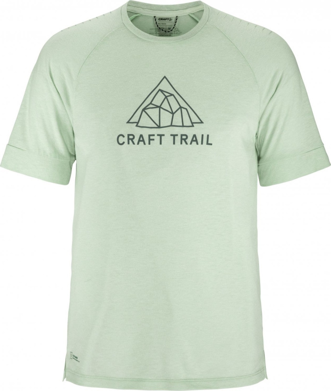 Pánské sportovní triko CRAFT ADV Trail Wool SS - zelená Velikost: S