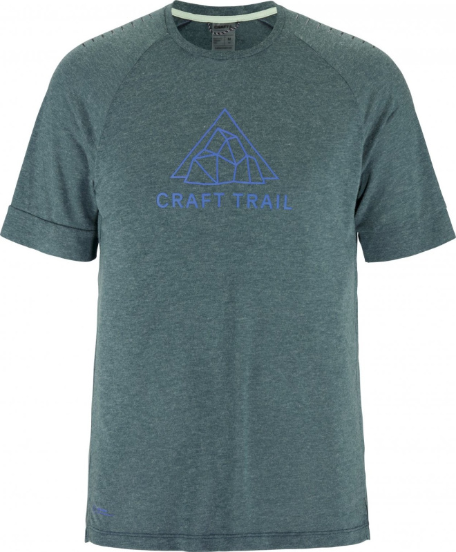 Pánské sportovní triko CRAFT ADV Trail Wool SS - zelená Velikost: S