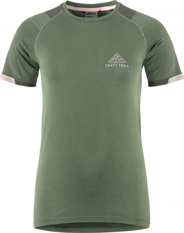 Dámské běžecké triko CRAFT PRO Trail Fuseknit - zelená Velikost: XL