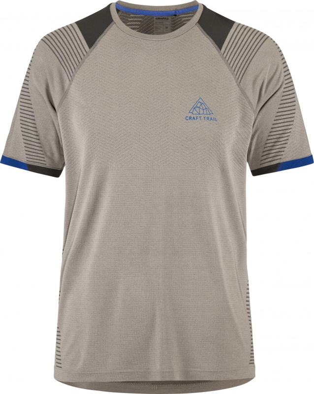 Pánské běžecké triko CRAFT PRO Trail Fuseknit SS - hnědá Velikost: XL