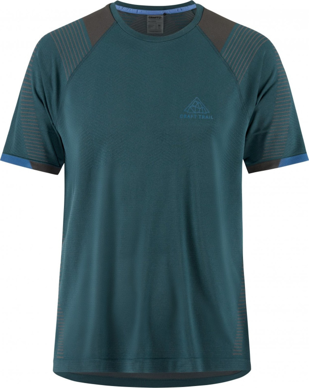 Pánské běžecké triko CRAFT PRO Trail Fuseknit SS - zelená Velikost: S