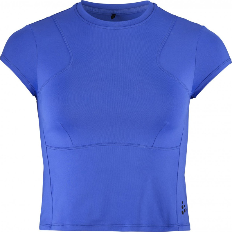 Dámské triko CRAFT ADV Tone Cropped - modrá Velikost: XL