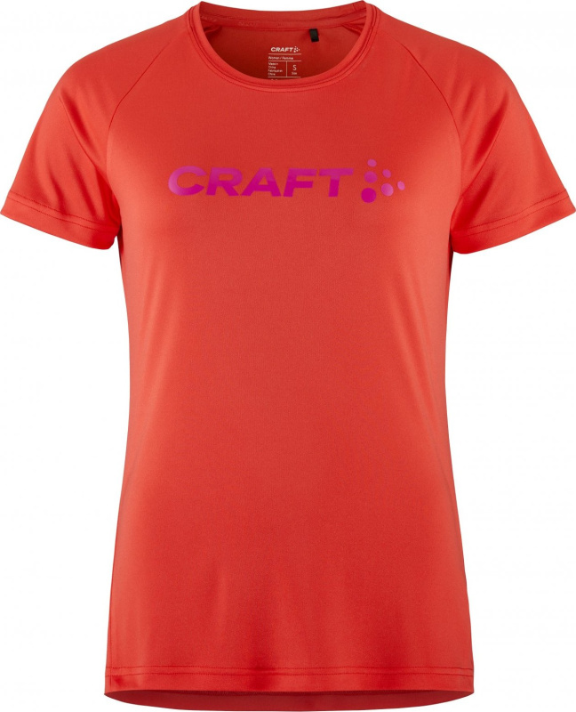 Dámské funkční tričko CRAFT CORE Essence Logo - červená Velikost: L